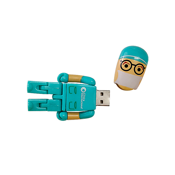 High speed custom logo grade A chip 128mb-128gb Plastic doctor shaped usb drive 2.0 LWU230